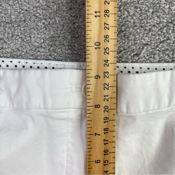 Talbots Perfect Skimmer Pants Women's 8P White Capri Chino Pockets Stretch - Picture 7 of 10